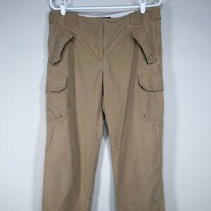 J Crew Cargo Pants Women's 8 Low Fit Mid Rise Beige Pockets City Casual